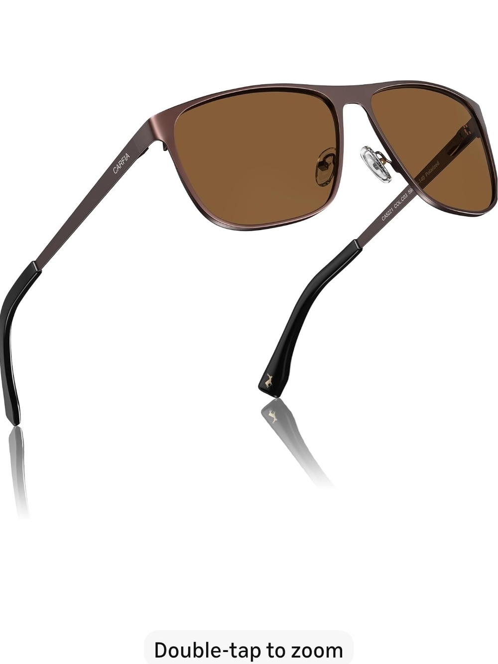 CARFIA Spring Hinge Metal Polarized Sunglasses for Men UV Protection Lightweight